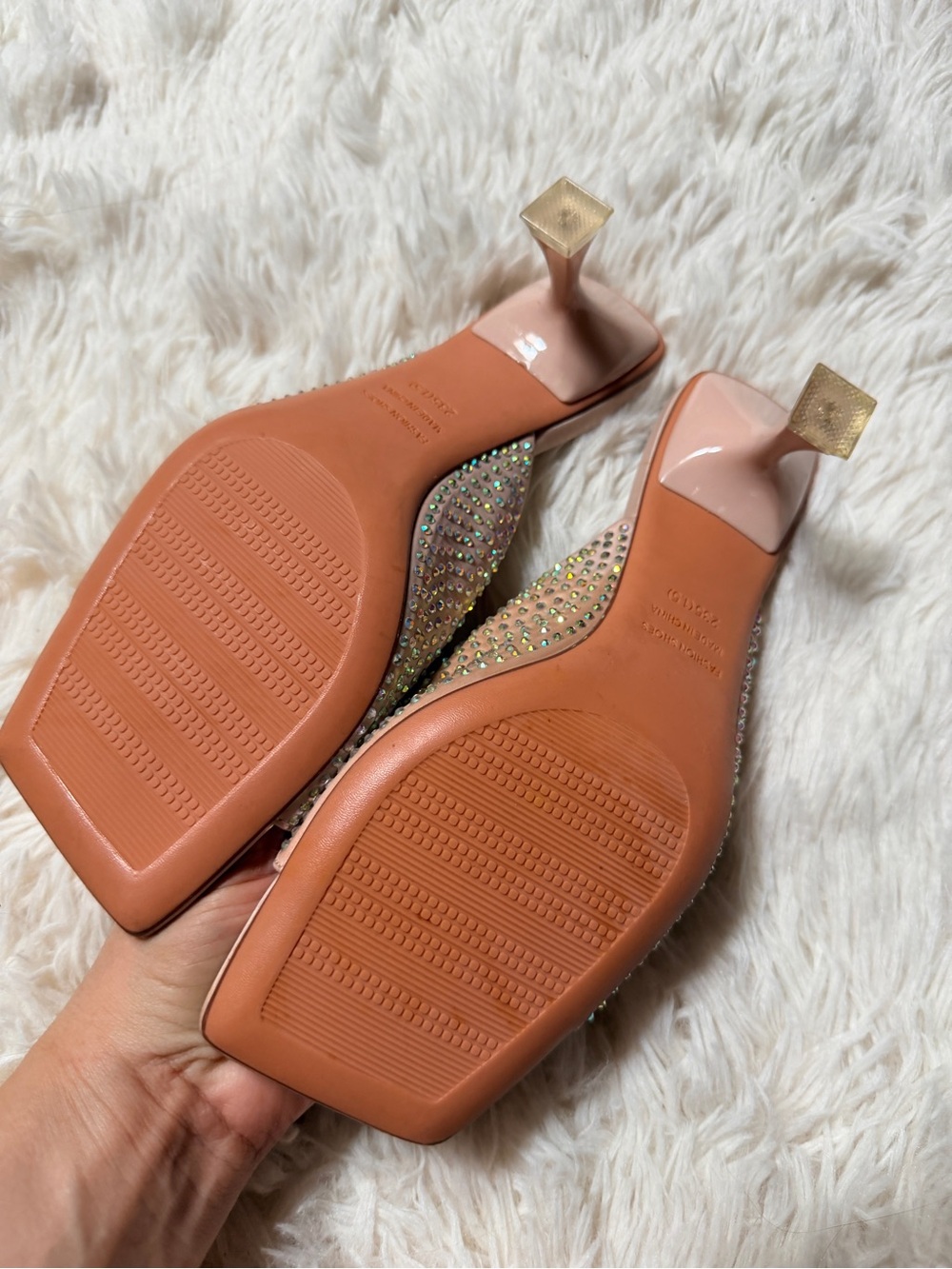 Tai Blush Rhinestone Slide Mules - Picture 4 of 4